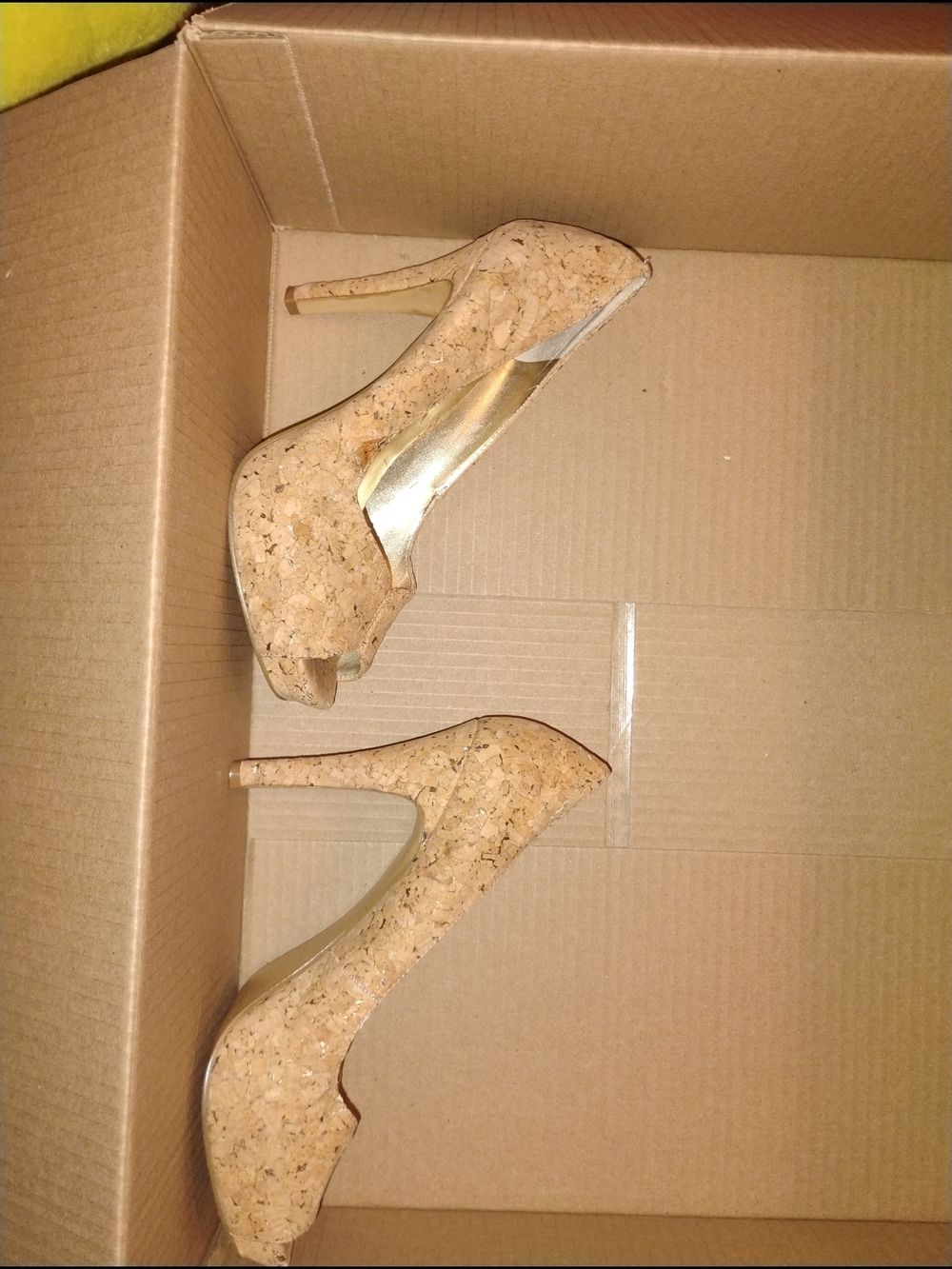 Nine West Cork Platform Peep-Toe Heels - Beige